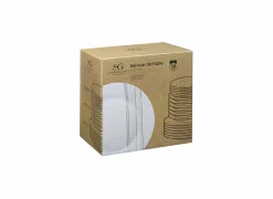 Serviesset Lignes 18-delig - porselein - zwart & wit- Serviessets