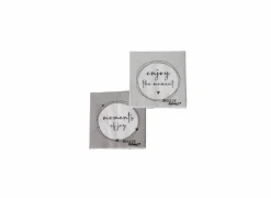 Serviette Enjoy 17x17cm lichtgrijs 20 stuks- Servetten|Servetten