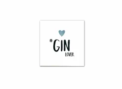 Servetten|Servetten|Serviette Gin Lover 25x25cm - papier - wit 20 stuks