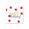 Serviette Happy Birthday 33x33cm rood 33 stuks- Servetten|Servetten