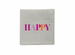 Serviette Happy 33x33cm - 20 stuks- Servetten|Servetten