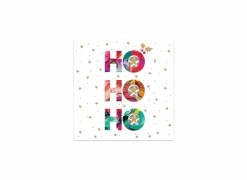 Servetten|Servetten|Serviette Ho Ho Ho 25x25cm - papier - multicolor 20 stuks