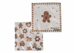Servetten|Servetten|Serviette Kerst Ginger 16x16cm meerkleurig, 20 stuks