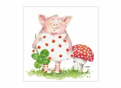Servetten|Servetten|Serviette Lucky Piggy 33x33cm - papier - multicolor 20 stuks