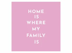 Serviette My Family 33x33cm - papier - roze 20 stuks- Servetten|Servetten