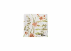 Servetten|Servetten|Serviette Nerine 16,5x16,5cm - papier - oranje/wit 20 stuks