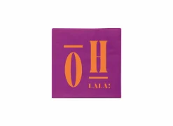Serviette Oh La La 25x25cm - papier - paars 20 stuks- Servetten|Servetten