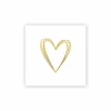 Servetten|Servetten|Serviette Pue Heart 25x25cm goud 20 stuks