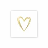 Serviette Pure Heart 33x33cm goud 20 stuks- Servetten|Servetten