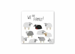 Servetten|Servetten|Serviette We Are Family 33x33cm grijs 20 stuks