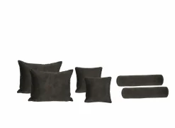 Kussens|Bedaccessoires|Sierkussens Nagol espresso, set van 3