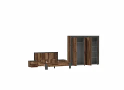 Slaapkamer Attaylar met bed 180x200cm - kleerkast 230cm - 2 nachtkastjes- Complete Slaapkamers