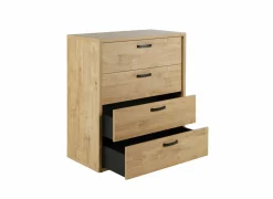 Slaapkamer Clara met bed 160x200cm - kleerkast 200cm - commode 90cm en 2 nachtkastjes- Complete Slaapkamers