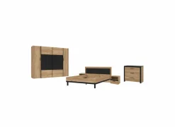 Complete Slaapkamers|Slaapkamer Dalate met bed 160x200cm - kleerkast 270cm - commode 101cm en 2 nachtkastjes