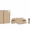 Complete Slaapkamers|Slaapkamer met bed 160x200cm - kleerkast 242cm - commode 97cm en 2 nachtkastjes