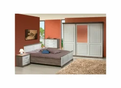 Complete Slaapkamers|Slaapkamer met bed 140x200cm - kleerkast 260cm - commode 114cm en 2 nachtkastjes