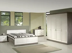 Complete Slaapkamers|Slaapkamer met bed 180x200cm - kleerkast 230cm - commode 114cm en 2 nachtkastjes