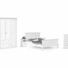 Slaapkamer Paris met bed 140cm - kleerkast 181cm - commode 97cm en 2 nachtkastjes- Complete Slaapkamers