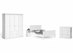 Slaapkamer Paris met bed 140cm - kleerkast 181cm - commode 97cm en 2 nachtkastjes- Complete Slaapkamers