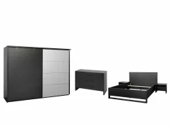 Complete Slaapkamers|Slaapkamer Rosie met bed 180x200cm - kleerkast 245cm - commode 110cm en 2 nachtkastjes