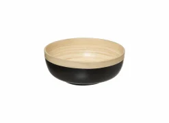 Sla- & Sauskommen|Serveerschalen|Slakom Modern bamboe Ø20cm - bamboe - steenkool