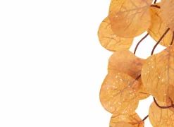 Slinger Bladeren Glitters 165cm - polyester - bruin- Kerstdecoratie|Kunsttakken