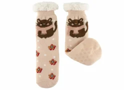 Sokken Sherpa Chat Réchauffe- Energie Besparen|Pantoffels