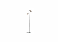 Brilliant Staande lamp Cadiz GU10 H140cm - aluminium - zwart & brons- Andere Vloerlampen