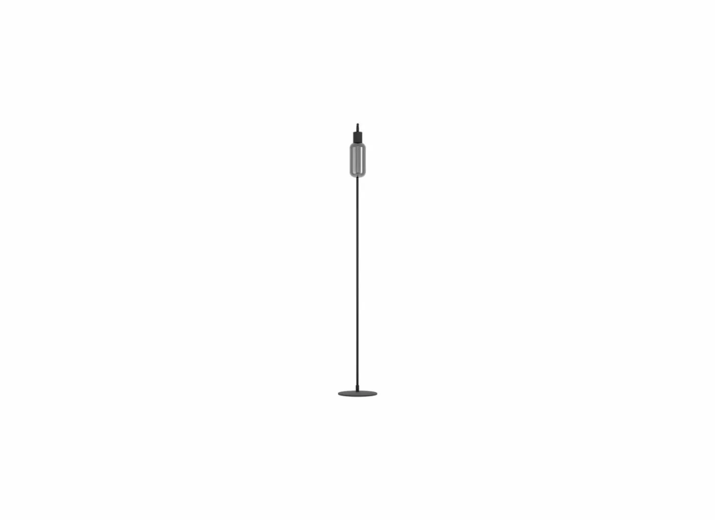 Staande lamp Maione H151cm E27 - staal & glas - zwart & grijs- Andere Vloerlampen