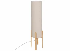 Andere Vloerlampen|Staande lamp Rafa H107cm E27 - PVC & staal & hevea - beige & naturel