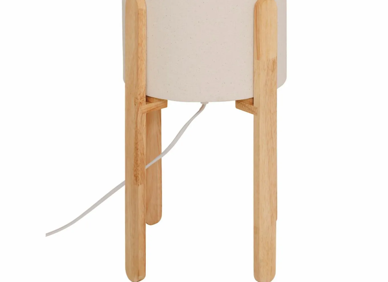 Andere Vloerlampen|Staande lamp Rafa H107cm E27 - PVC & staal & hevea - beige & naturel