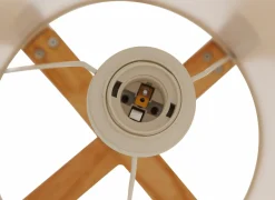 Andere Vloerlampen|Staande lamp Rafa H107cm E27 - PVC & staal & hevea - beige & naturel