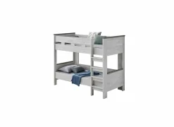 Stapelbed Eline 90x200cm - decor - white oak & autumn oak met bodems- Stapelbedden|Stapelbedden