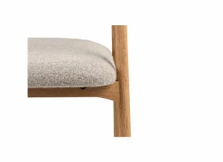 Stoel Addi 56x54x75,5cm - bouclé - beige- Eetkamerstoelen