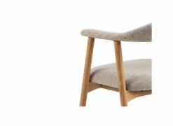 Stoel Addi 56x54x75,5cm - bouclé - beige- Eetkamerstoelen