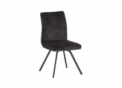Eetkamerstoelen|Stoel Adore 46x60x87cm - stof - antraciet