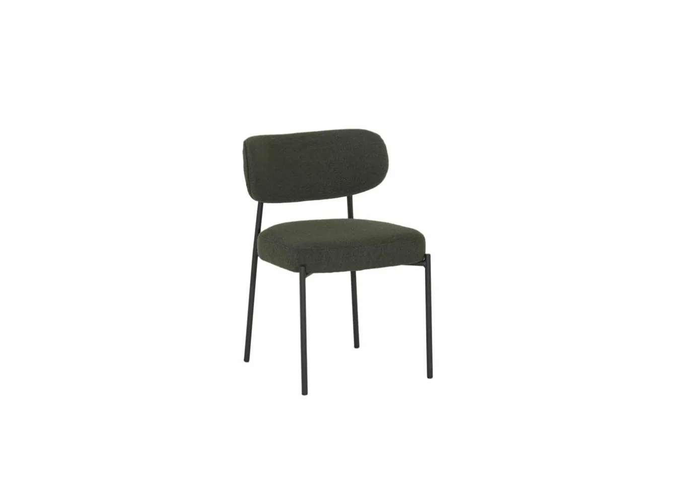 Eetkamerstoelen|Stoel Alien 43x43x66cm - stof - groen