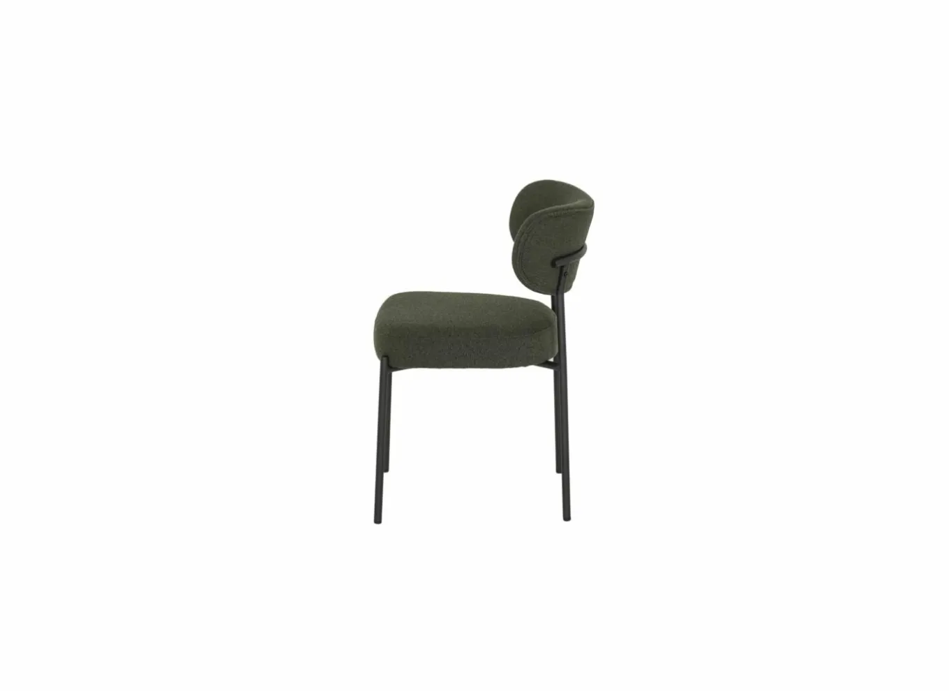 Eetkamerstoelen|Stoel Alien 43x43x66cm - stof - groen