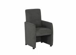 Eetkamerstoelen|Stoel Aragon 60x70x100cm - stof - antraciet