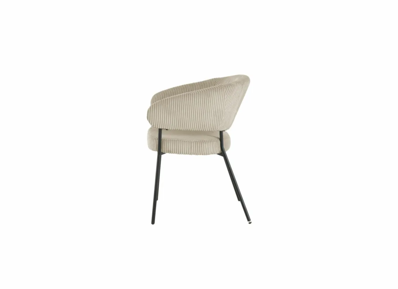 Eetkamerstoelen|Stoel Caly 60x62x81cm - ribfluweel - beige