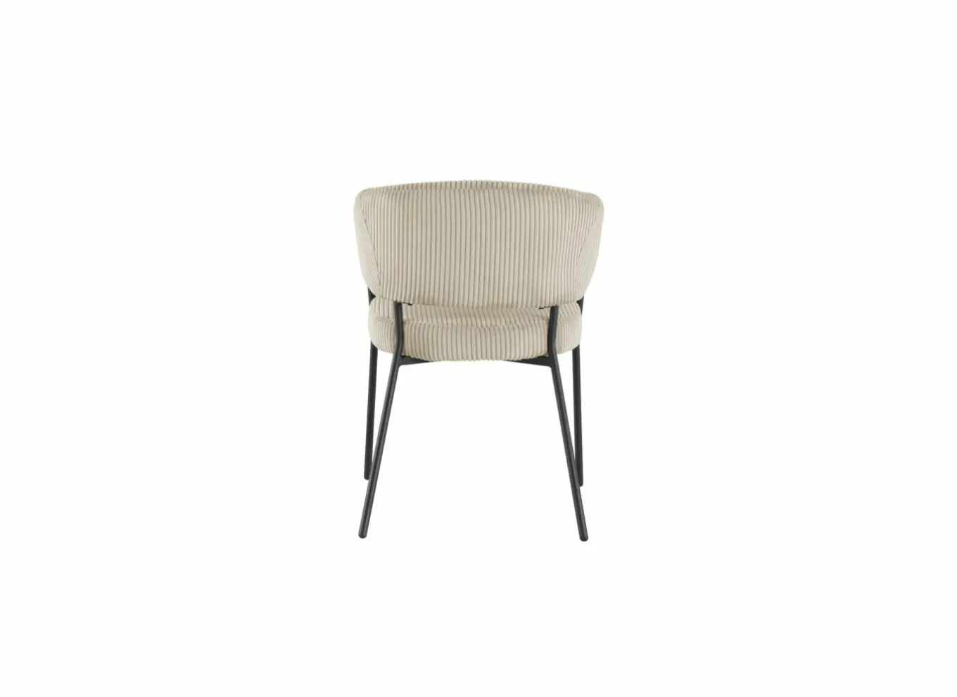 Eetkamerstoelen|Stoel Caly 60x62x81cm - ribfluweel - beige