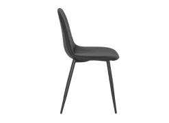 Keukenstoelen|Eetkamerstoelen|Stoel Chuck 45x42x86cm - lederlook - zwart