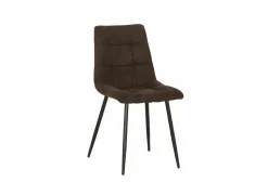Stoel Churchill 46x54,5x85cm - metaal/stof - bruin- Eetkamerstoelen