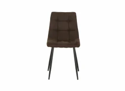 Stoel Churchill 46x54,5x85cm - metaal/stof - bruin- Eetkamerstoelen