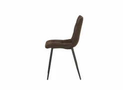Stoel Churchill 46x54,5x85cm - metaal/stof - bruin- Eetkamerstoelen