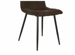 Stoel Churchill 46x54,5x85cm - metaal/stof - bruin- Eetkamerstoelen