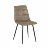 Stoel Churchill 46x54,5x85cm - metaal/stof - taupe- Eetkamerstoelen