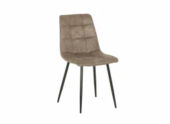 Stoel Churchill 46x54,5x85cm - metaal/stof - taupe- Eetkamerstoelen
