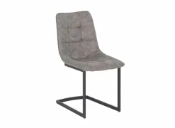 Eetkamerstoelen|Stoel Cloud 46,5x57x86cm - microvezel - grijs