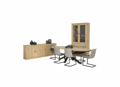 Eetkamerstoelen|Stoel Cloud 46,5x57x86cm - microvezel - grijs